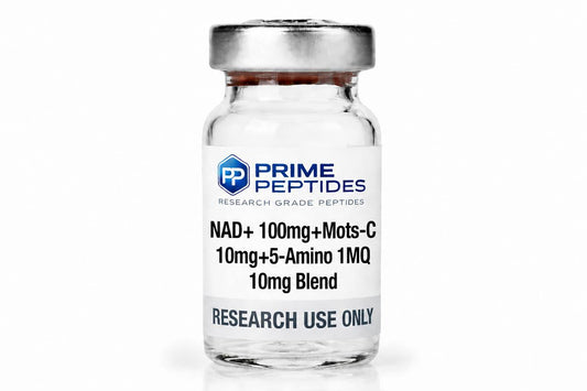 “Mito Blend” NAD+ 100mg+Mots-C 10mg+5- Amino 1MQ 10mg Blend (Research Grade) – For Laboratory Research Use Only
